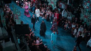 Fashion show catwalk from above