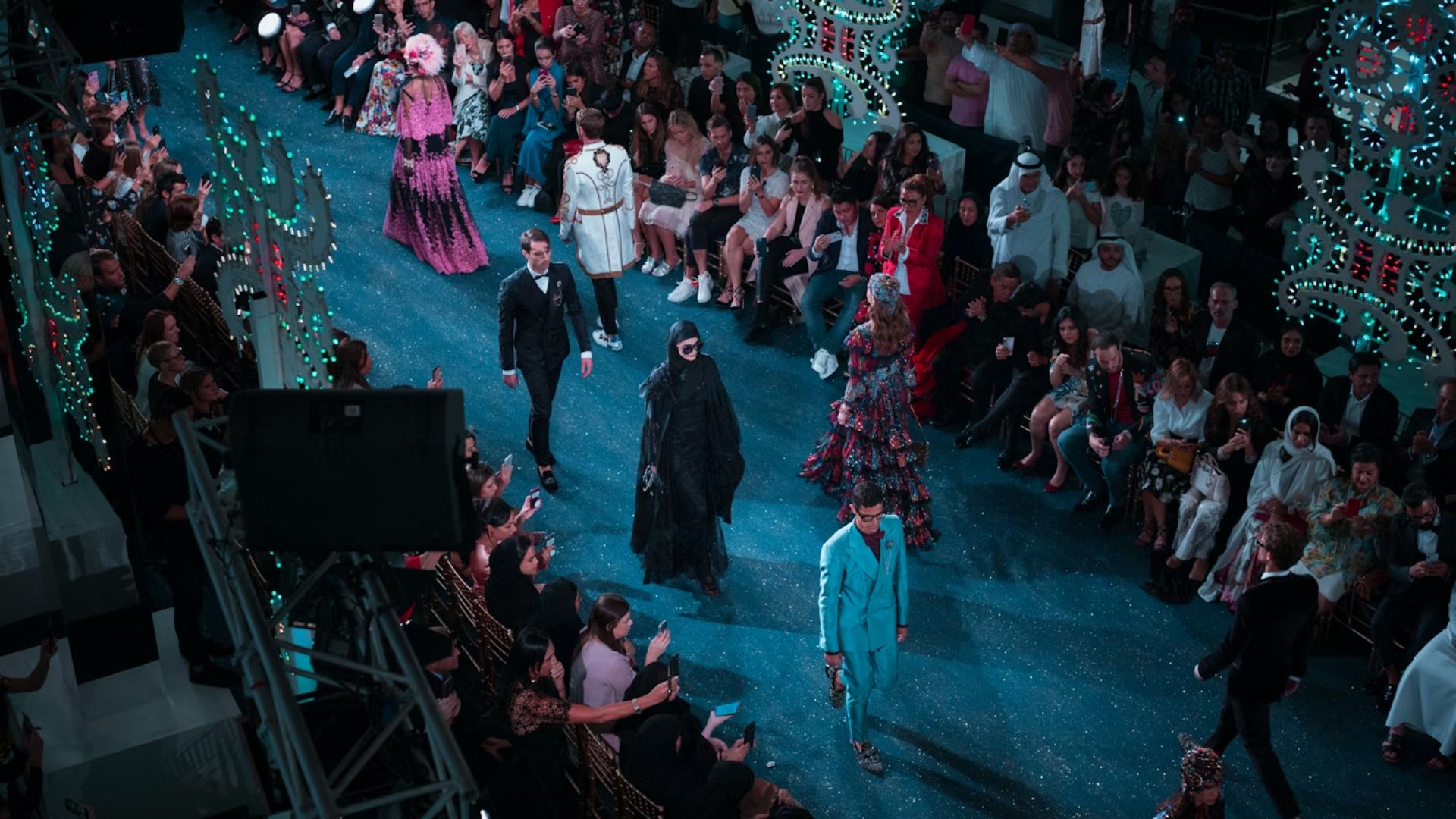 Fashion show catwalk from above