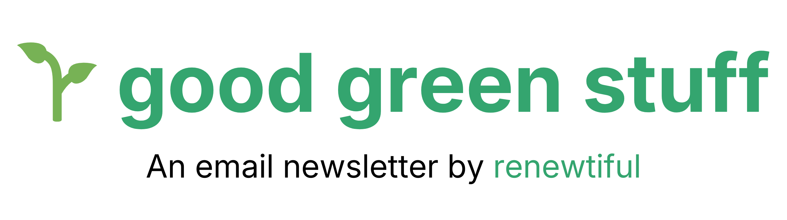 Good green stuff email newsletter logotype
